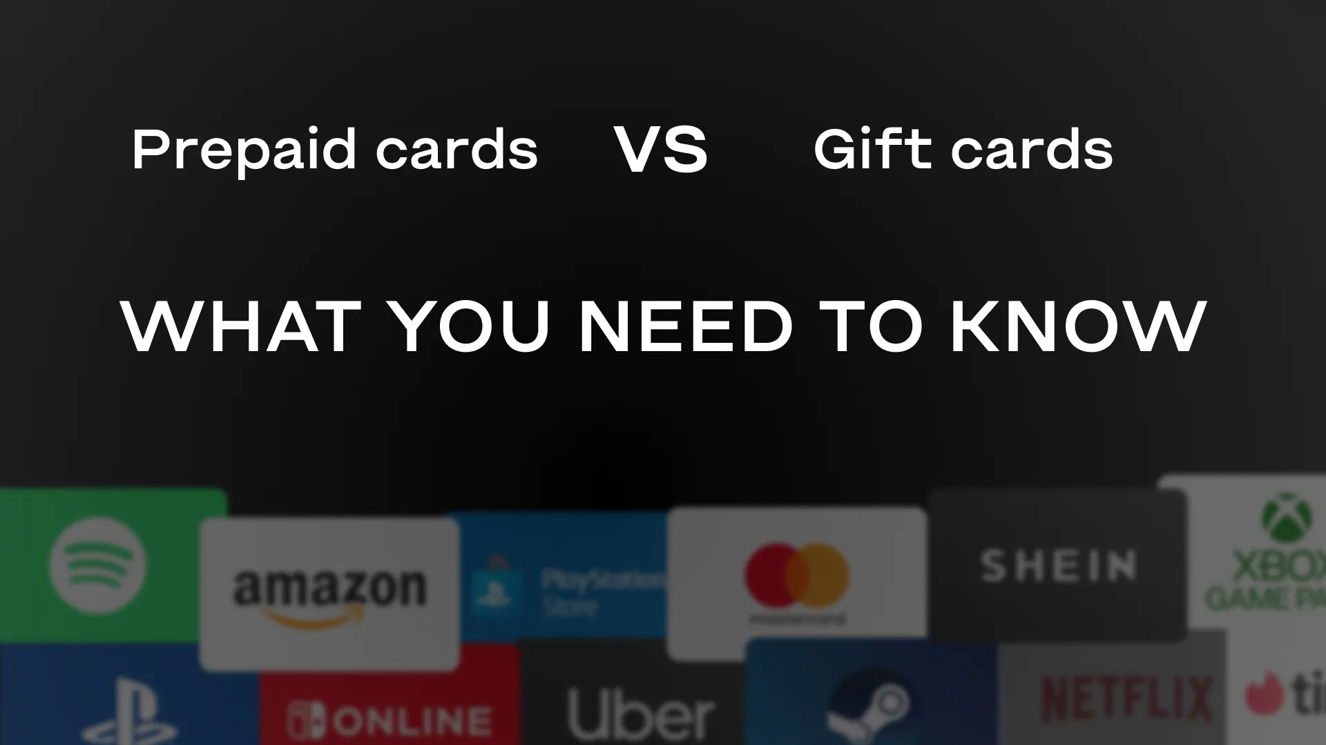 Prepaid cards vs gift cards