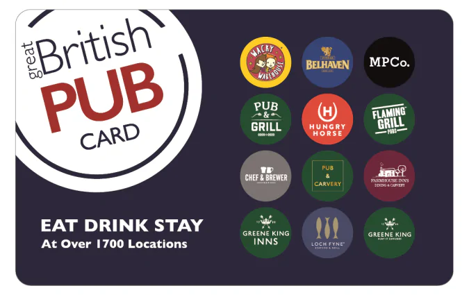 Great British Pub Gift Card